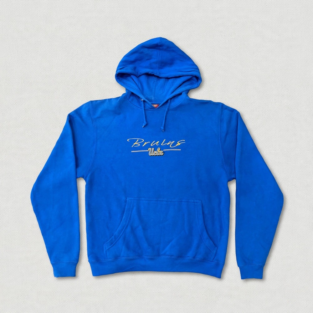 UCLA Bruins Red Oak Pullover Hoodie Embroidered Script Blue Women's L